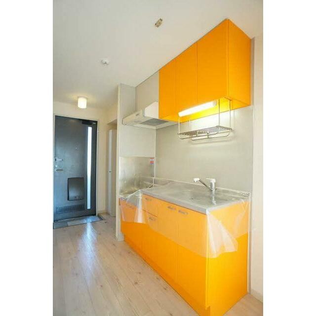 ■キッチン 2口コンロ設置可能、シングルレバー水栓採用(キッチン)