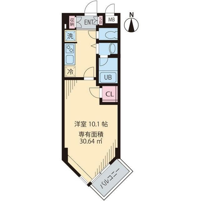 10帖以上の広々1K♪(間取)