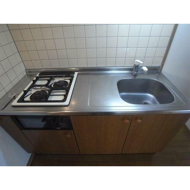 システムキッチン（2口ガスコンロ・グリル付）(キッチン)