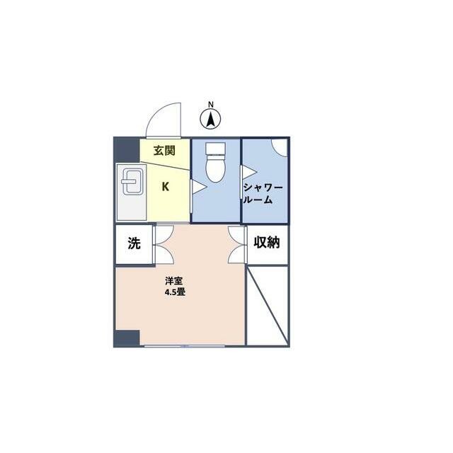 室内洗濯機置場、シャワートイレ、シャワールーム(間取)