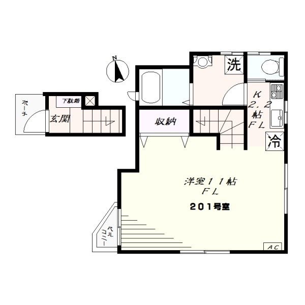 201号室(間取)