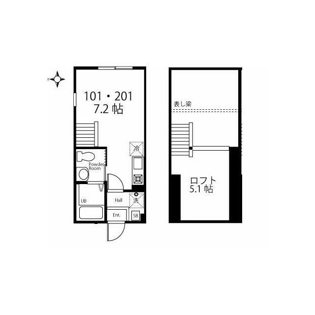 広く使える大型ロフト付きの間取り(間取)