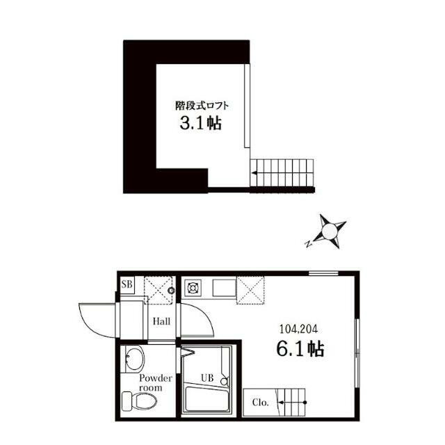 オシャレな「階段」のあるお部屋！広々使えます！(間取)